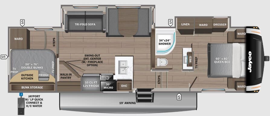 View 2024 Jayco Eagle 29.5BHDS complete specs and manufacturer brochures