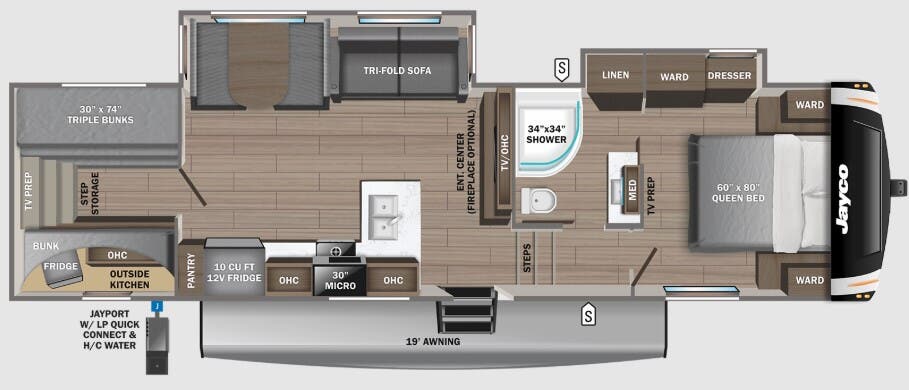 View 2024 Jayco Eagle 29.5BHOK complete specs and manufacturer brochures
