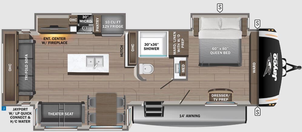 View 2024 Jayco Eagle 294CKBS complete specs and manufacturer brochures
