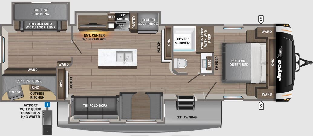 View 2024 Jayco Eagle 312BHOK complete specs and manufacturer brochures