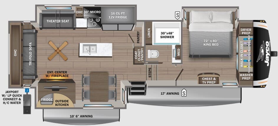 View 2024 Jayco Eagle 317RLOK complete specs and manufacturer brochures
