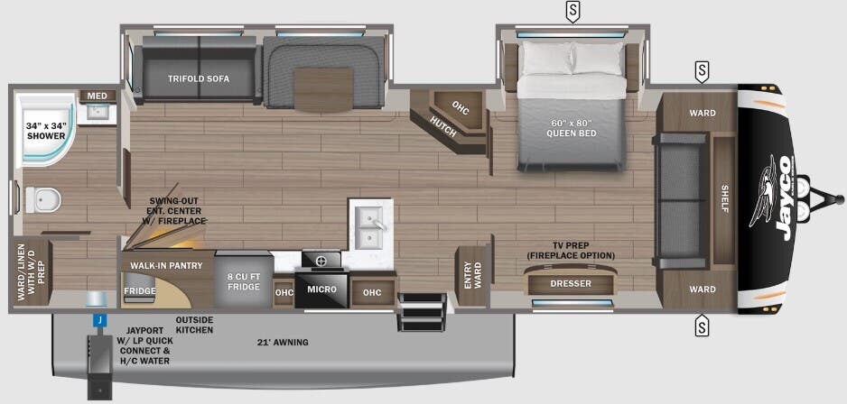 View 2024 Jayco Eagle 320FBOK complete specs and manufacturer brochures