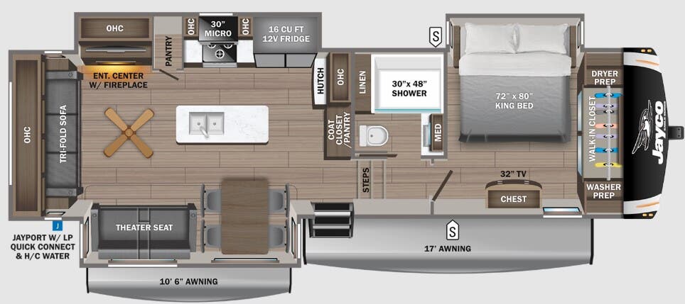 View 2024 Jayco Eagle 321RSTS complete specs and manufacturer brochures