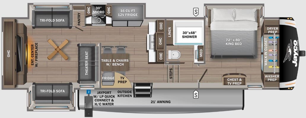 View 2024 Jayco Eagle 335RDOK complete specs and manufacturer brochures