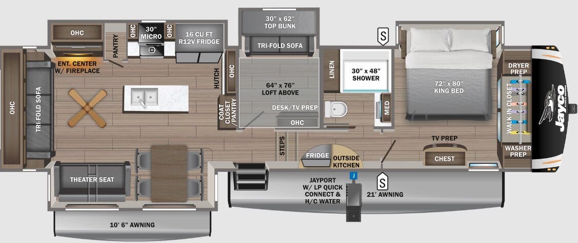 View 2024 Jayco Eagle 355MBQS complete specs and manufacturer brochures