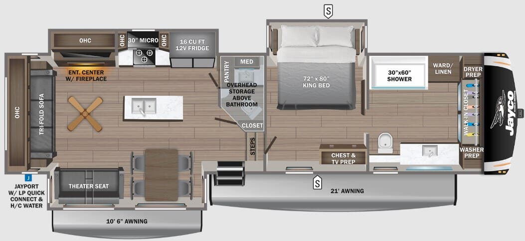 View 2024 Jayco Eagle 370FBTS complete specs and manufacturer brochures