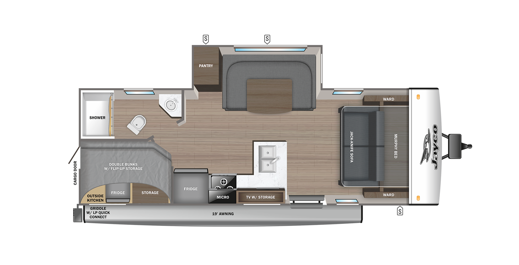 View 2024 Jayco Jay Feather 21MBH complete specs and manufacturer brochures