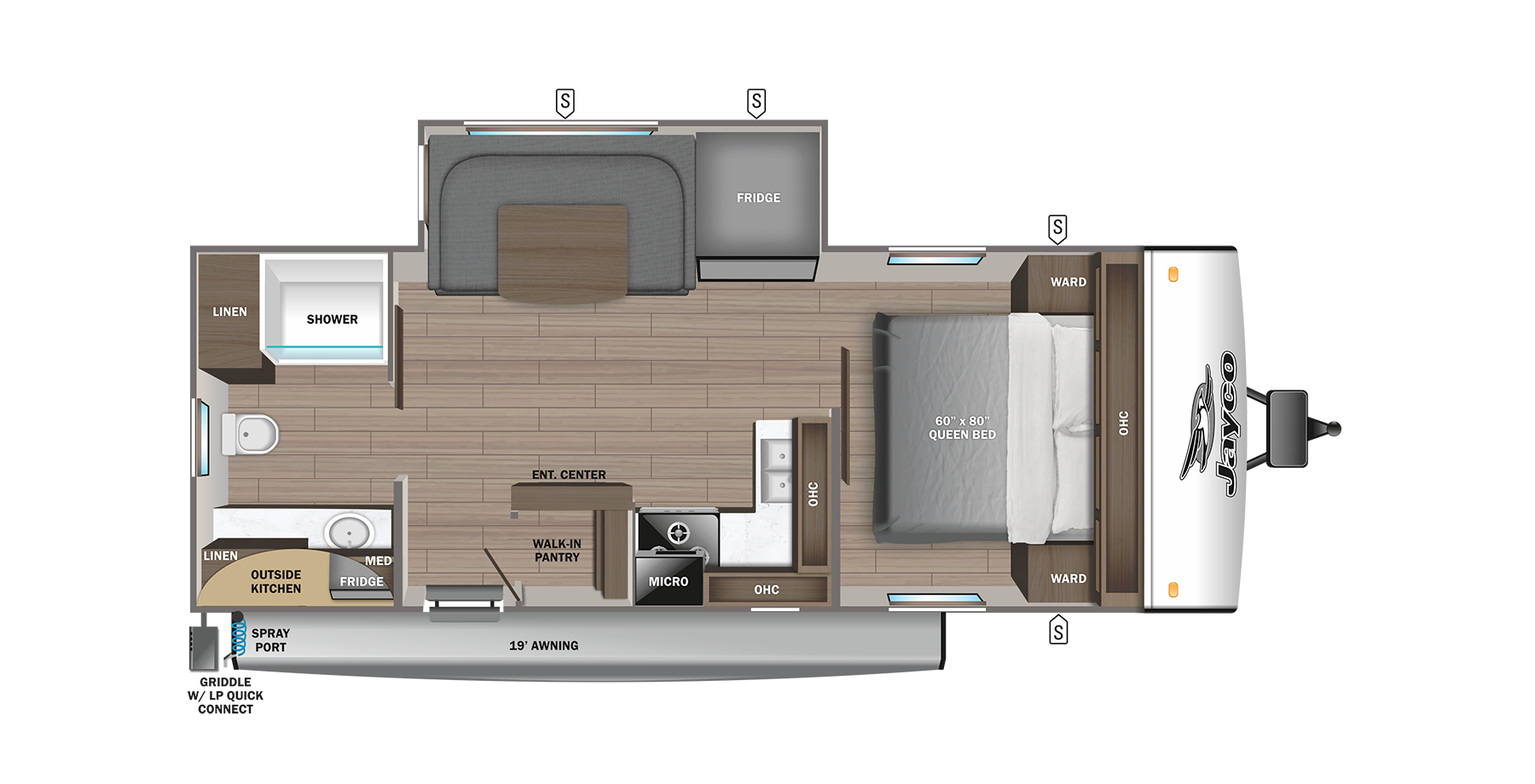 View 2024 Jayco Jay Feather 22RB complete specs and manufacturer brochures