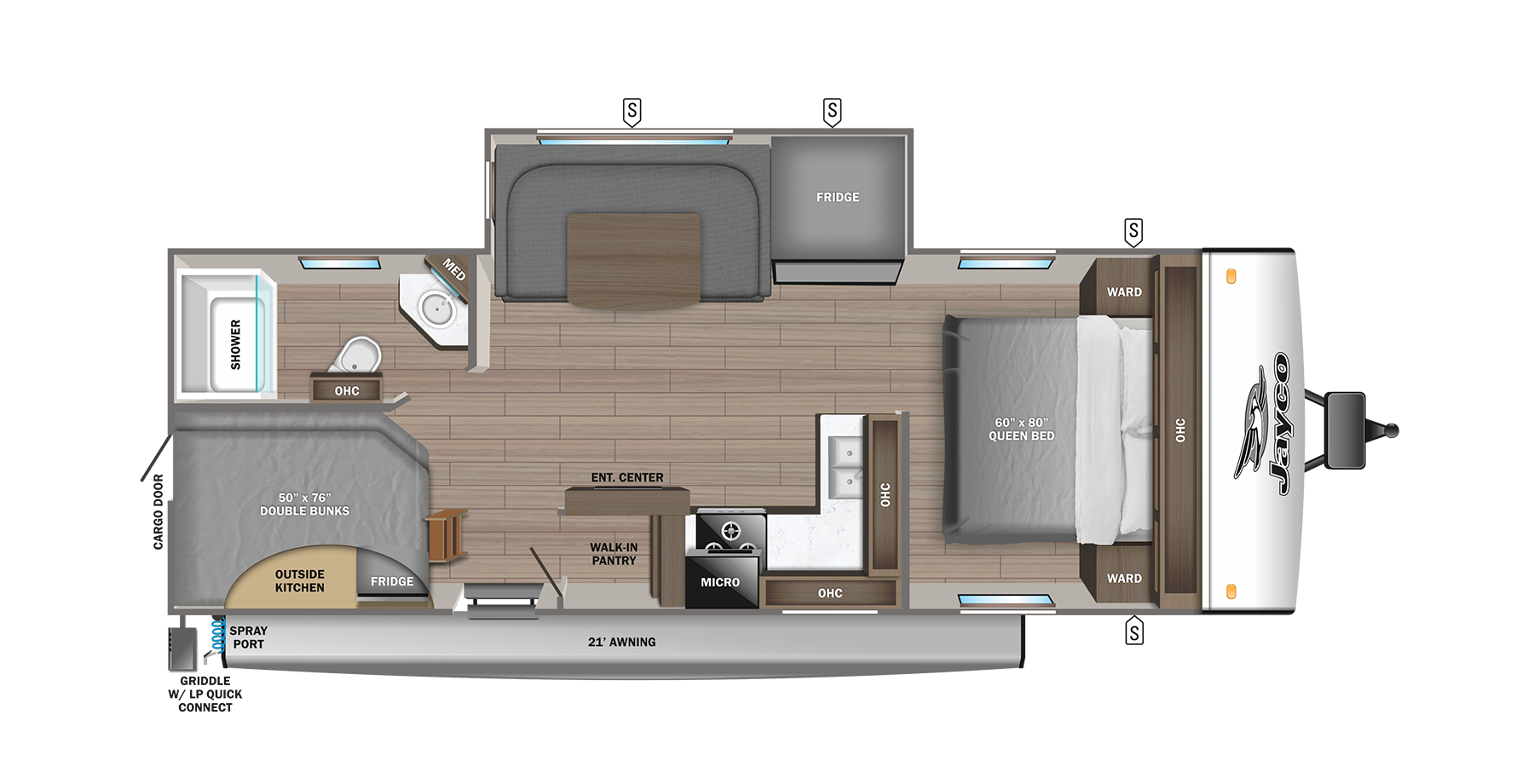 View 2024 Jayco Jay Feather 24BH complete specs and manufacturer brochures