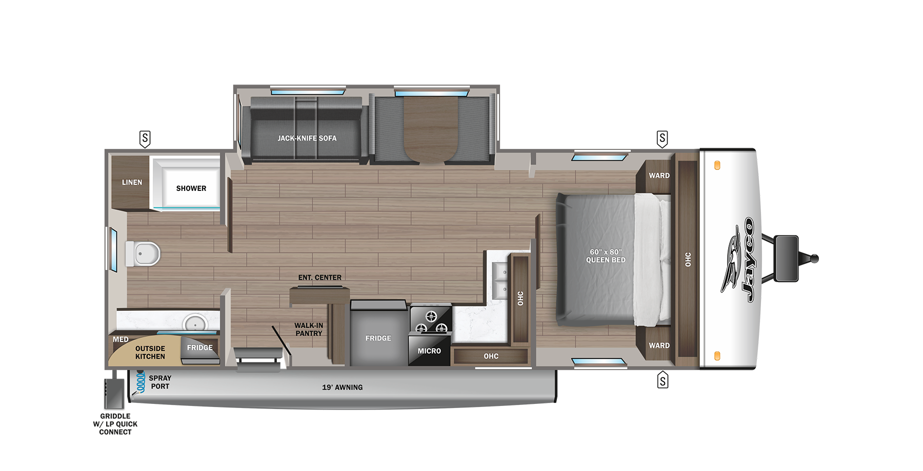 View 2024 Jayco Jay Feather 25RB complete specs and manufacturer brochures
