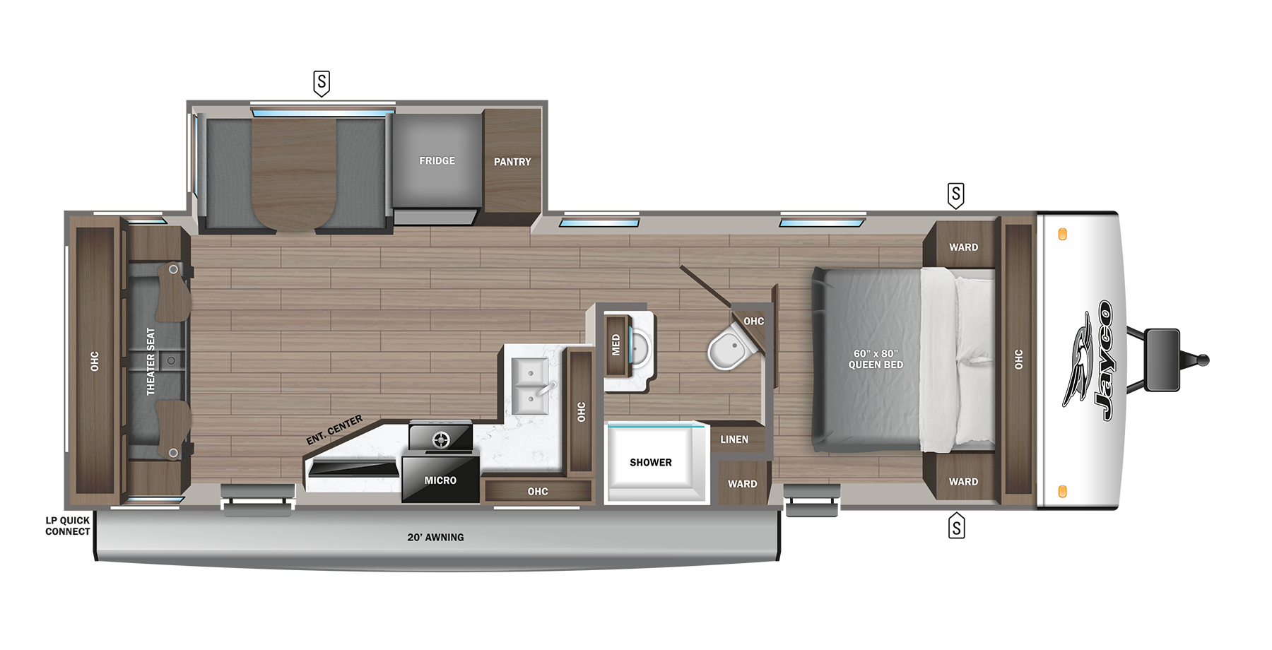 View 2024 Jayco Jay Feather 26RL complete specs and manufacturer brochures
