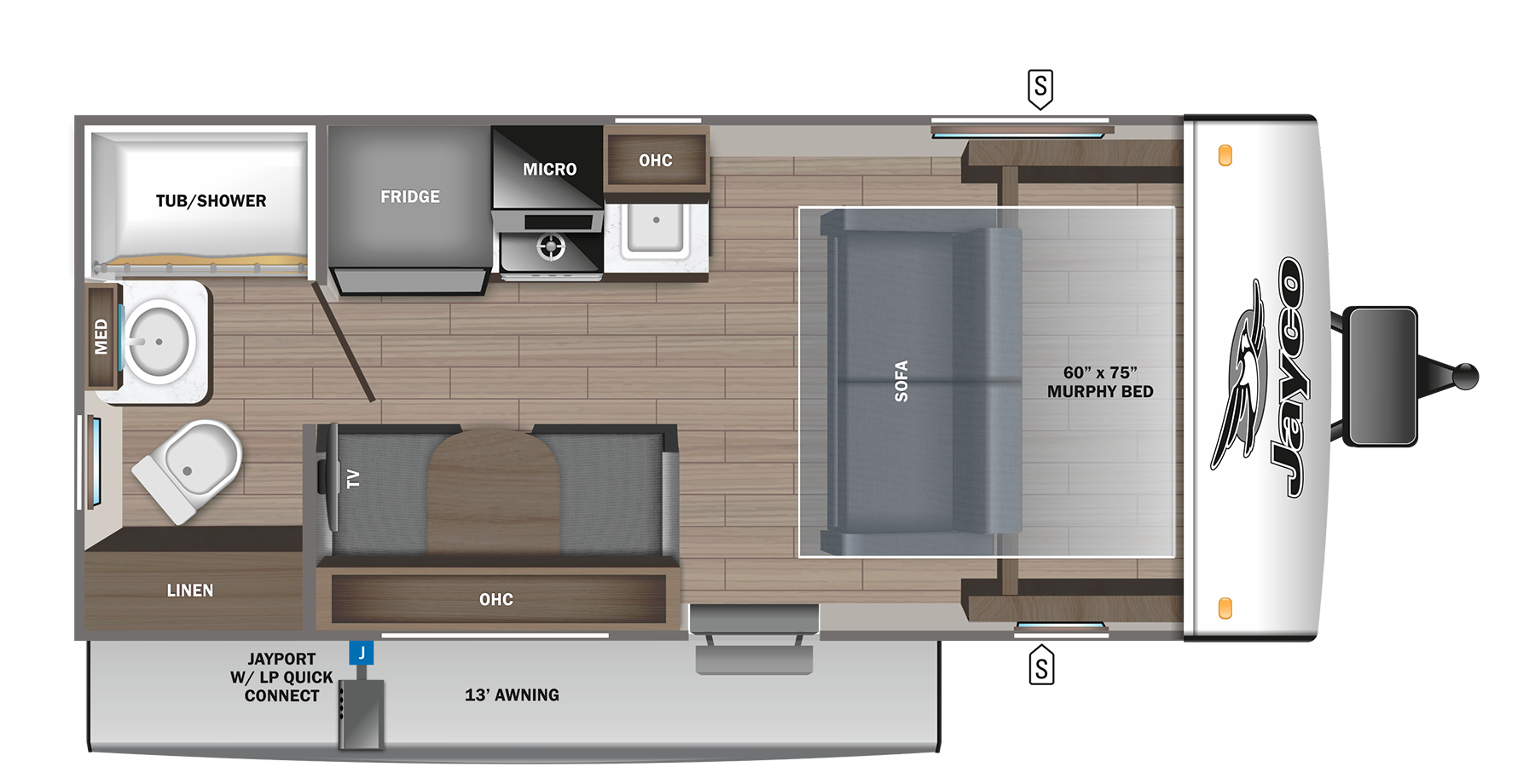 View 2024 Jayco Jay Feather Micro 173MRB complete specs and manufacturer brochures