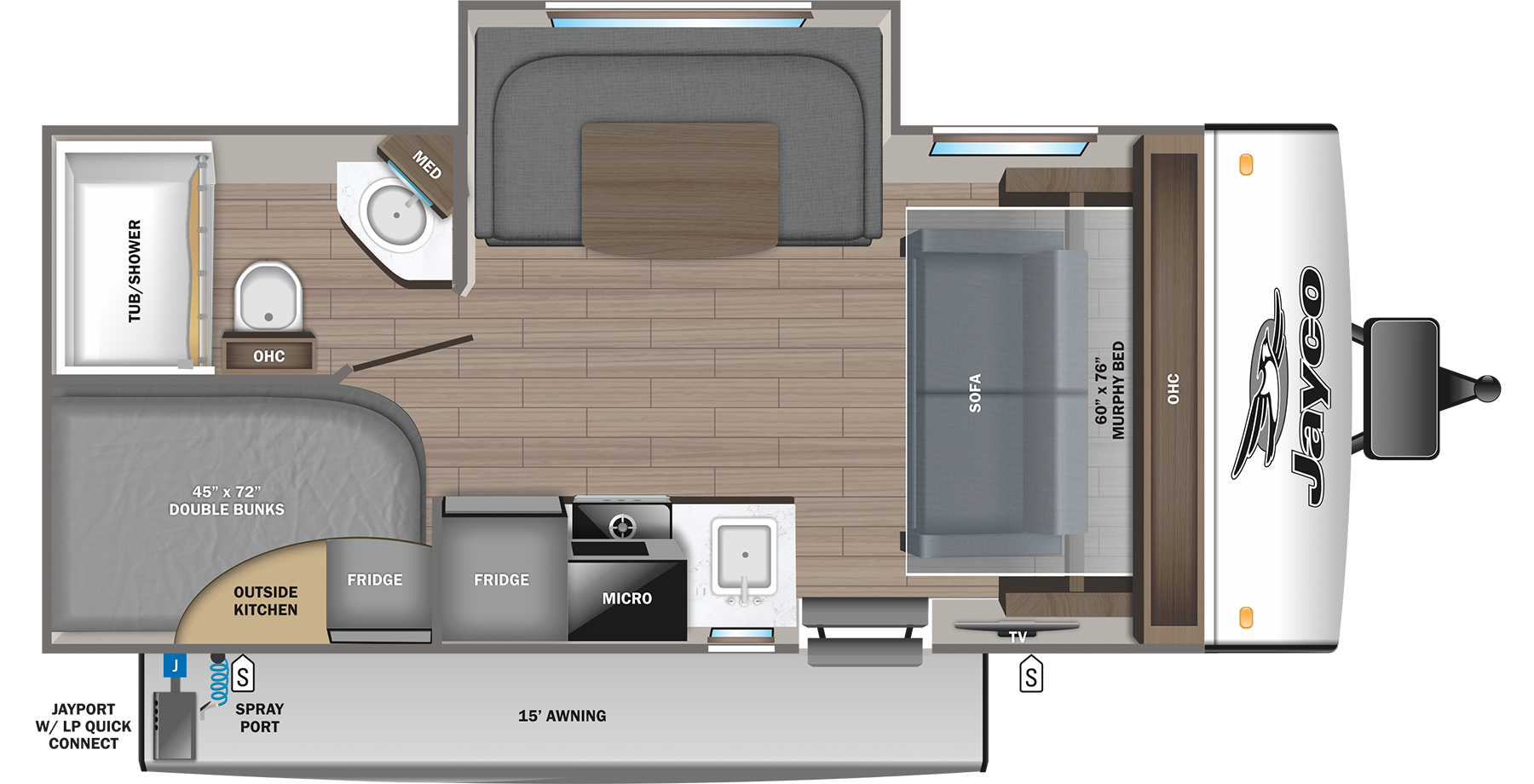 View 2024 Jayco Jay Feather Micro 199MBS complete specs and manufacturer brochures