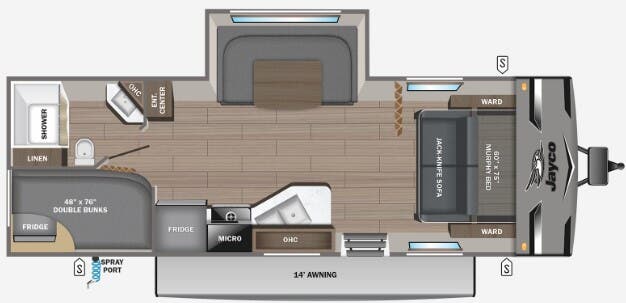 View 2024 Jayco Jay Flight 235MBHW complete specs and manufacturer brochures