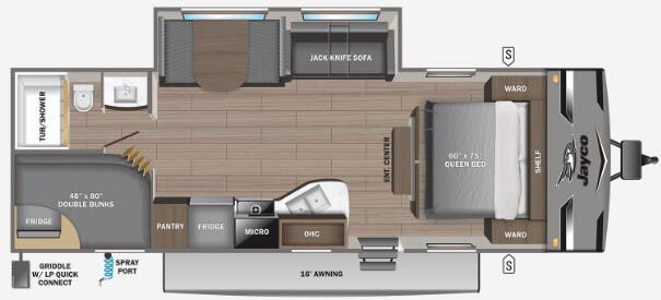 View 2024 Jayco Jay Flight 267BHSW complete specs and manufacturer brochures