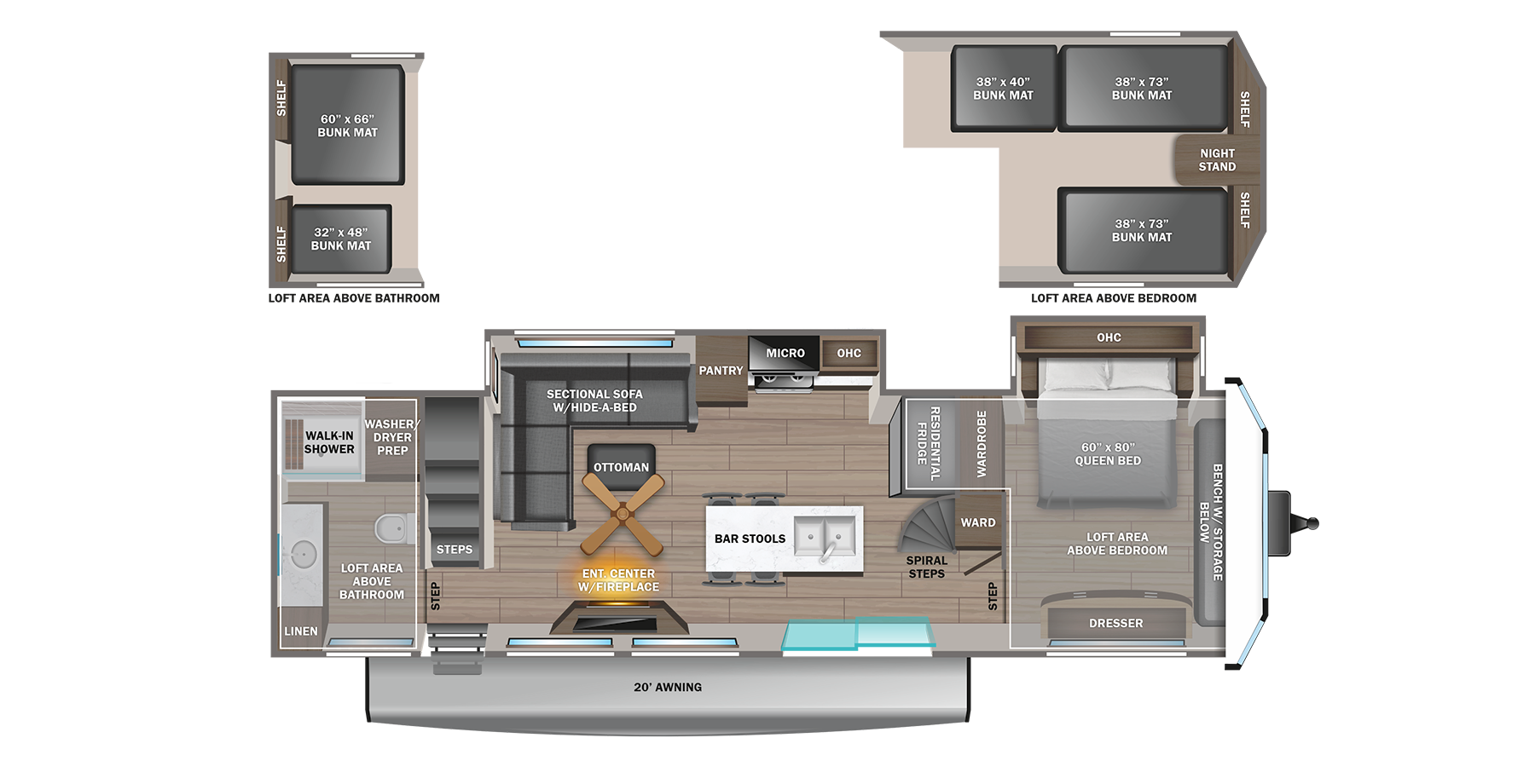 View 2024 Jayco Jay Flight Bungalow 40LSDL complete specs and manufacturer brochures