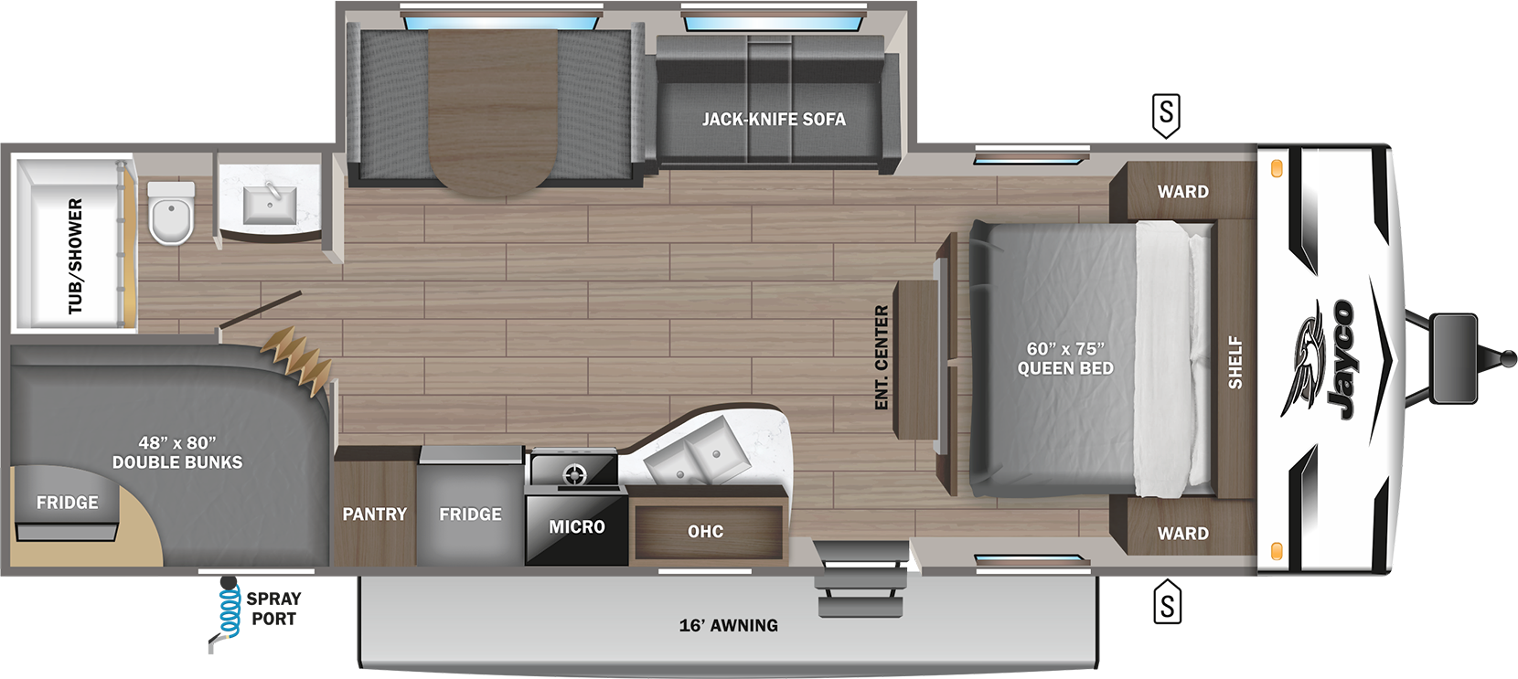 View 2024 Jayco Jay Flight SLX 261BHSW complete specs and manufacturer brochures