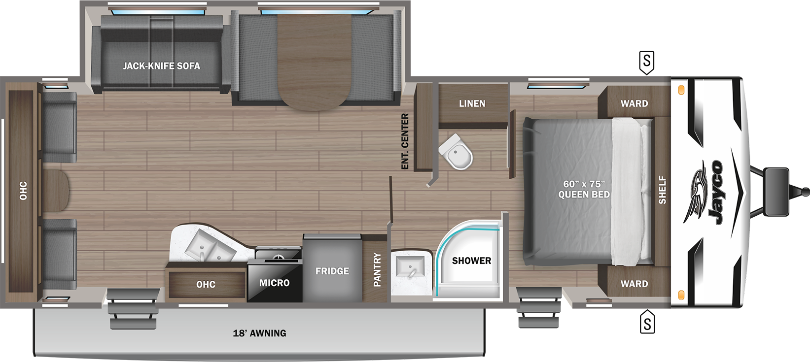 View 2024 Jayco Jay Flight SLX 262RLSW complete specs and manufacturer brochures