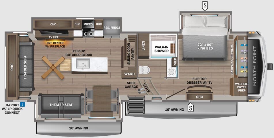 View 2024 Jayco North Point 310RLTS complete specs and manufacturer brochures