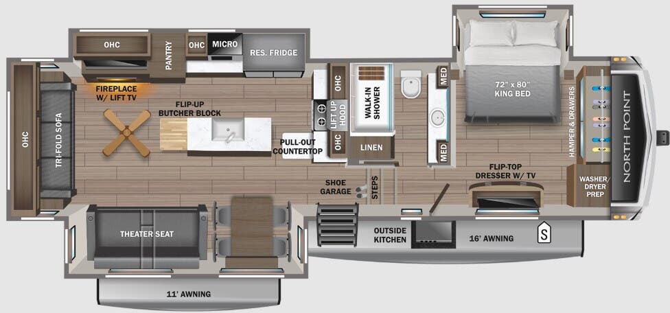 View 2024 Jayco North Point 340CKTS complete specs and manufacturer brochures