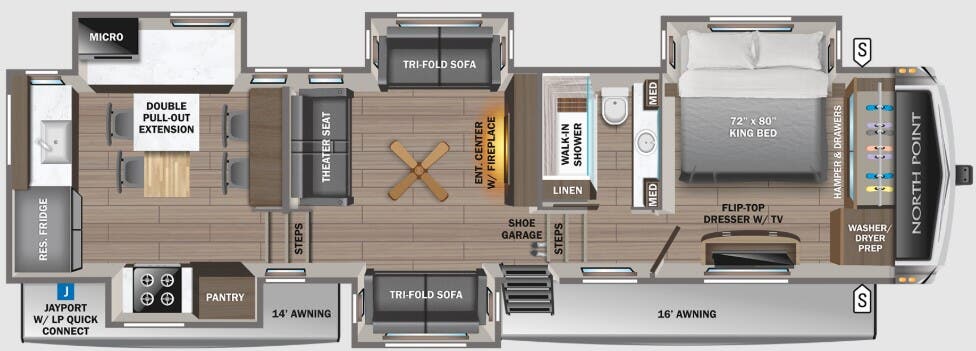View 2024 Jayco North Point 380RKGS complete specs and manufacturer brochures