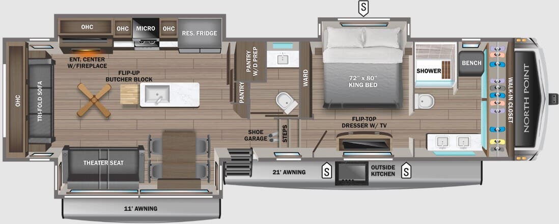 View 2024 Jayco North Point 387FBTS complete specs and manufacturer brochures