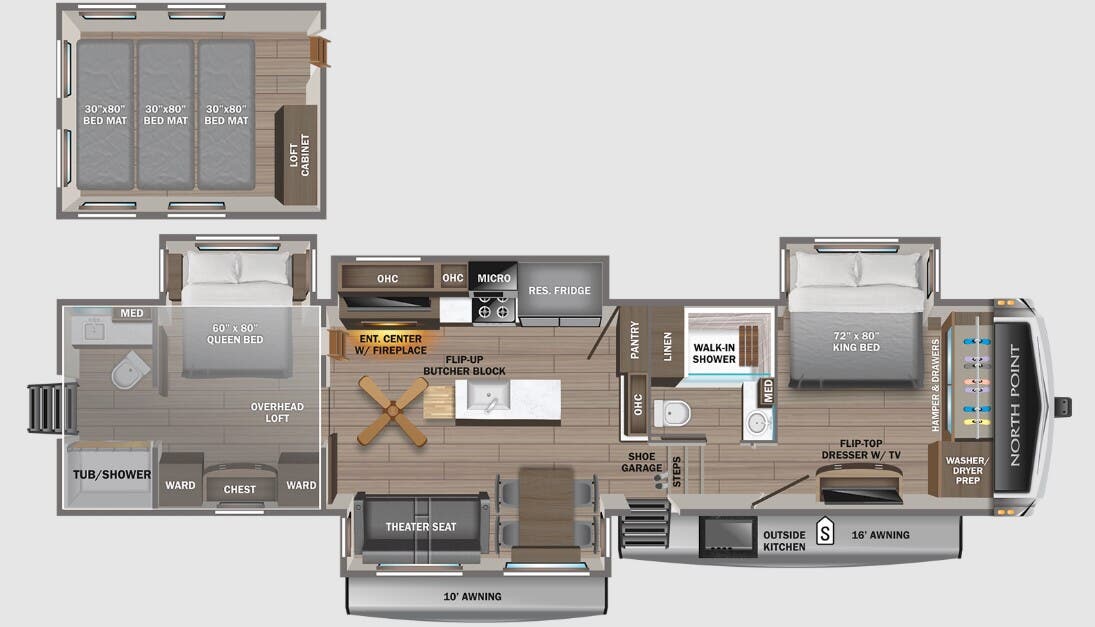 View 2024 Jayco North Point 390CKDS complete specs and manufacturer brochures