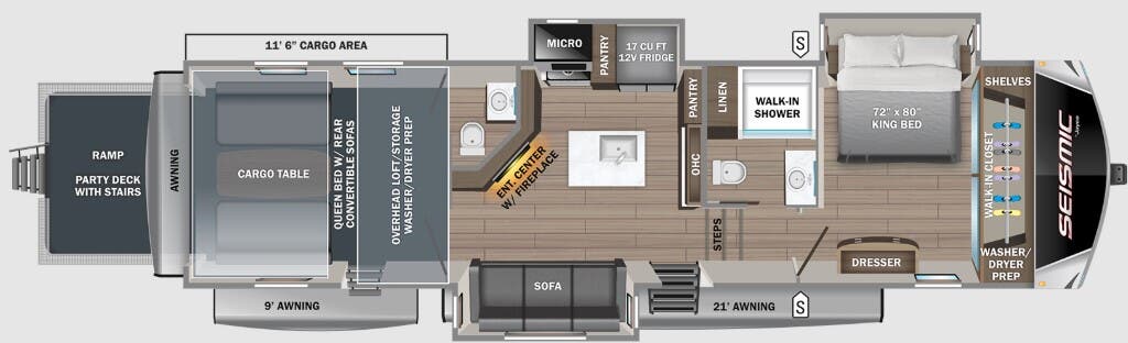 View 2024 Jayco Seismic 405 complete specs and manufacturer brochures