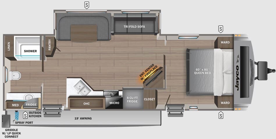 View 2024 Jayco White Hawk 27RB complete specs and manufacturer brochures