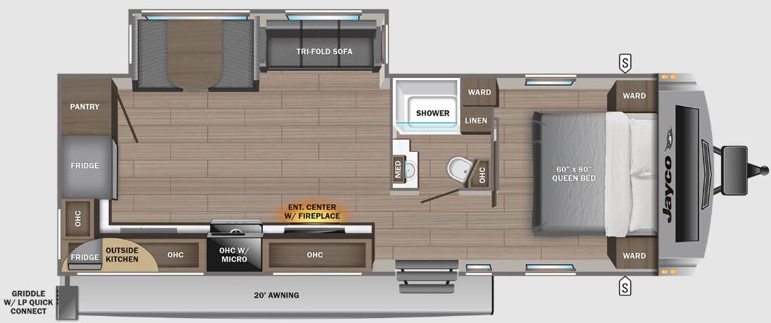 View 2024 Jayco White Hawk 27RK complete specs and manufacturer brochures