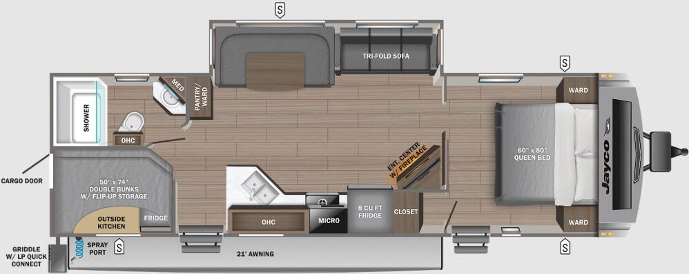 View 2024 Jayco White Hawk 29BH complete specs and manufacturer brochures