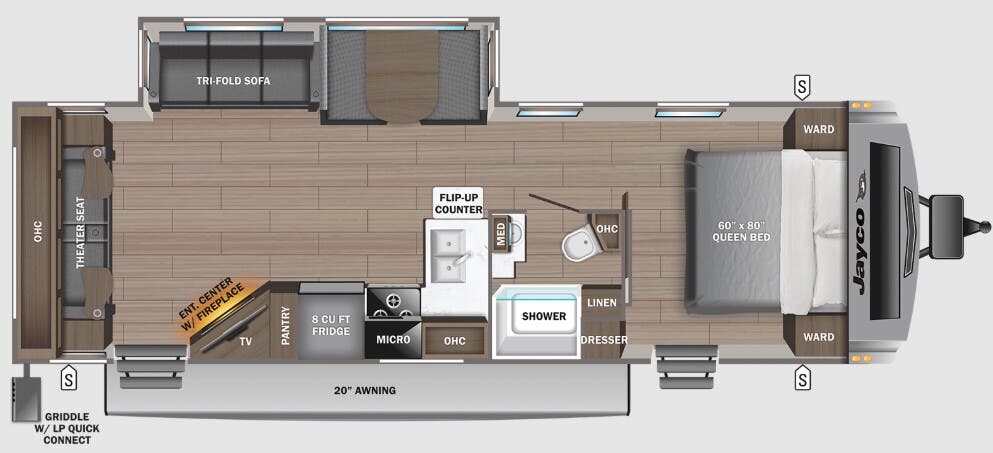 View 2024 Jayco White Hawk 29RL complete specs and manufacturer brochures