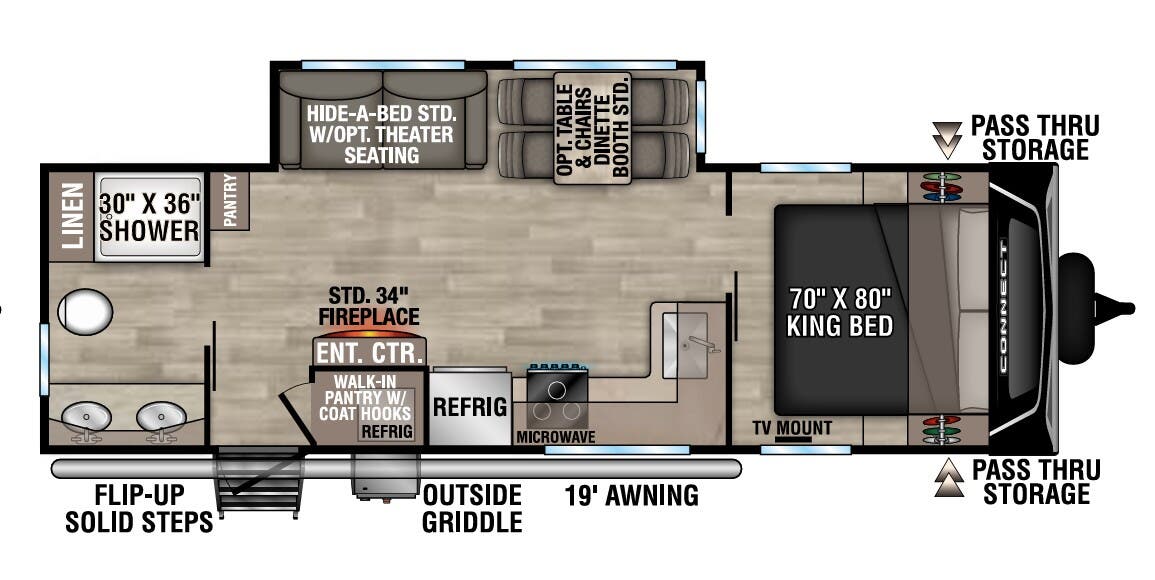 View 2024 K-Z Connect C261RB complete specs and manufacturer brochures