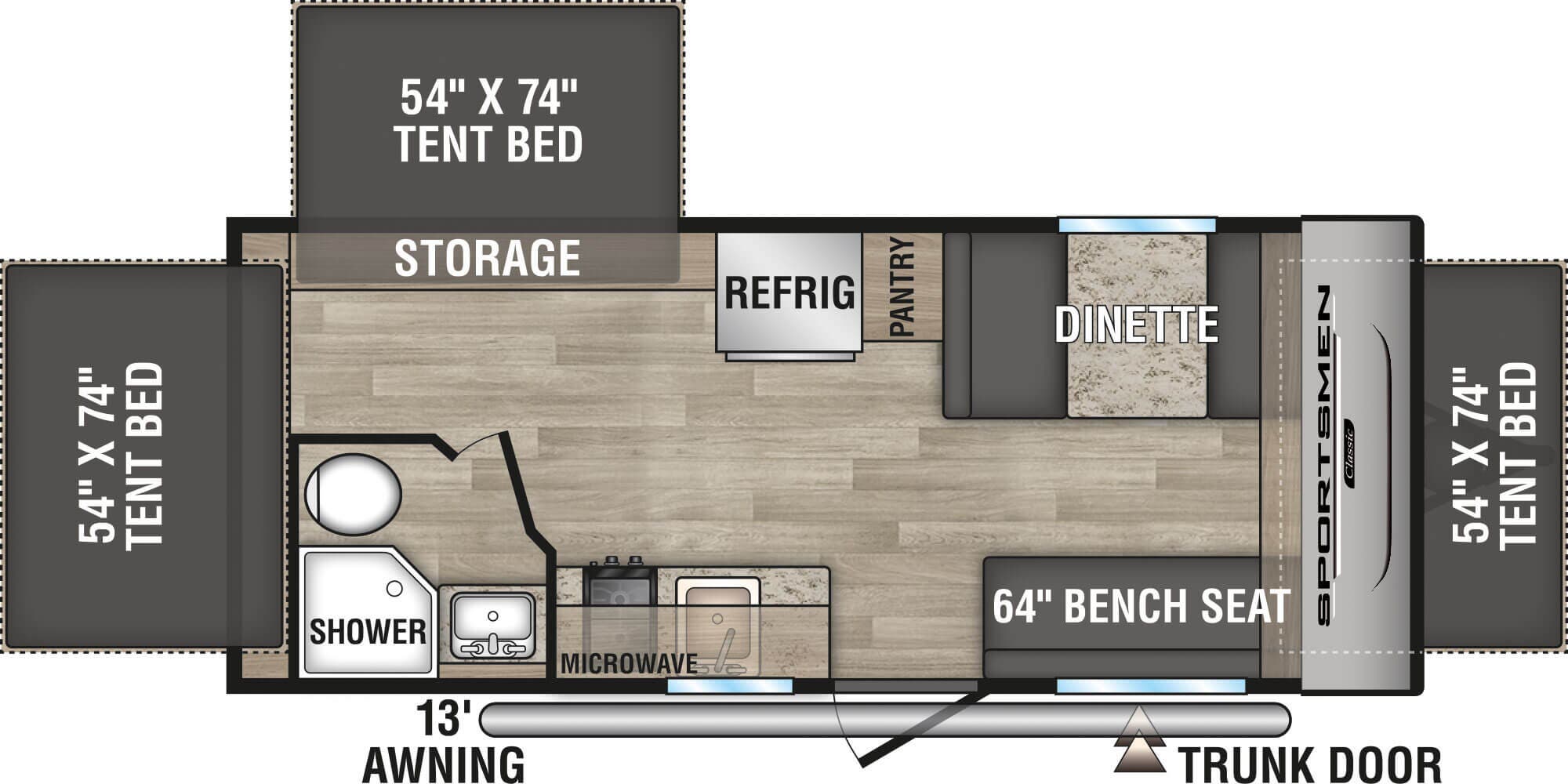 View 2024 K-Z Sportsmen Classic 180RBT complete specs and manufacturer brochures