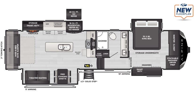 View 2024 Keystone Alpine 3303CK complete specs and manufacturer brochures