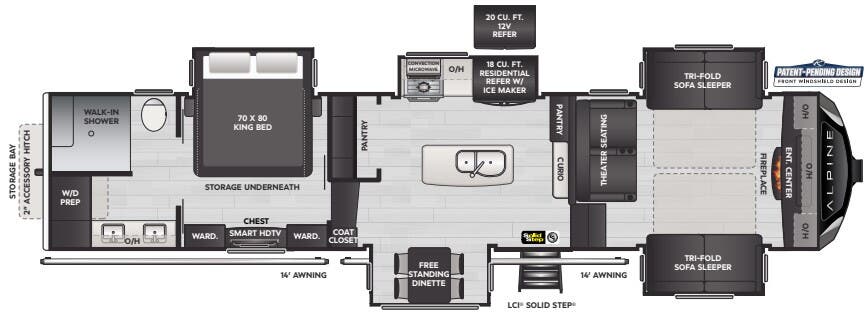 View 2024 Keystone Alpine 3712KB complete specs and manufacturer brochures