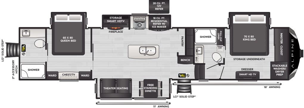 View 2024 Keystone Alpine 3912DS complete specs and manufacturer brochures