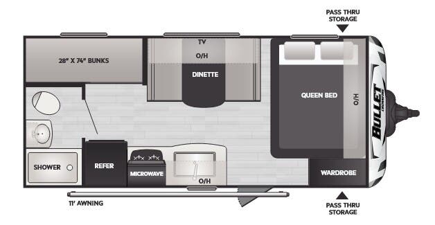 View 2024 Keystone Bullet Classic 1700BH complete specs and manufacturer brochures