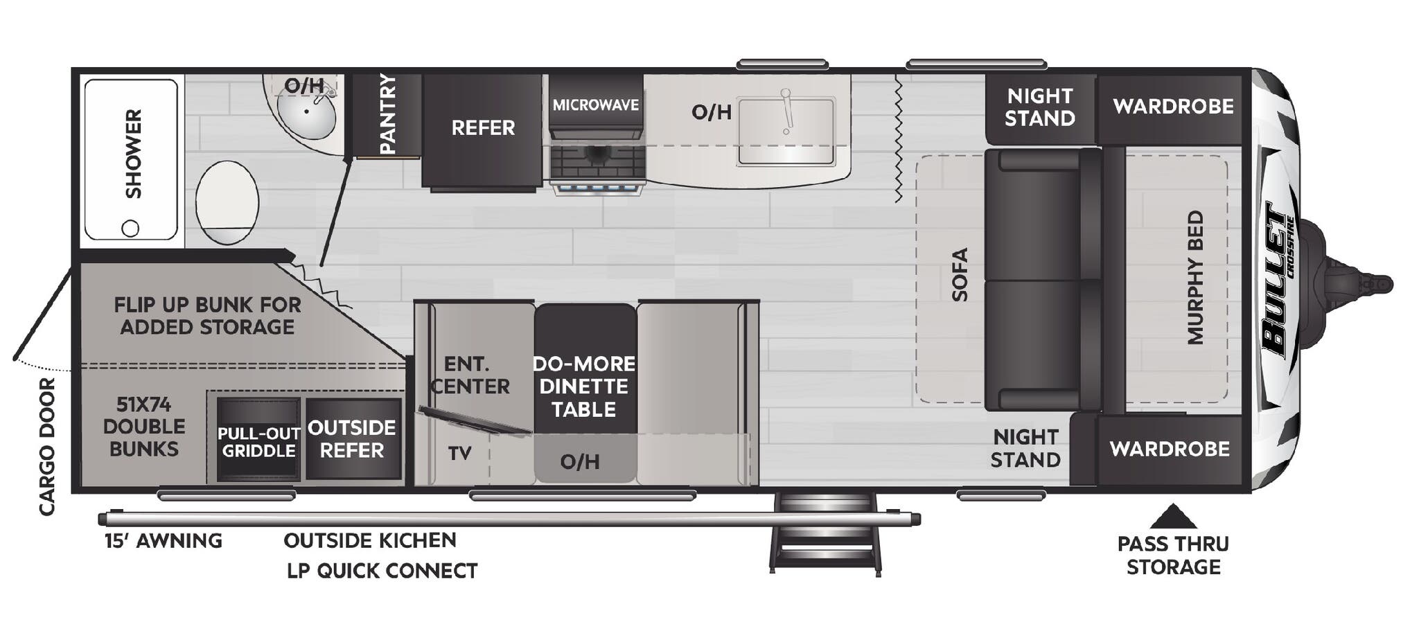 View 2024 Keystone Bullet Crossfire 2200BH complete specs and manufacturer brochures