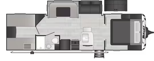 View 2024 Keystone Bullet Crossfire 2870QBWE complete specs and manufacturer brochures