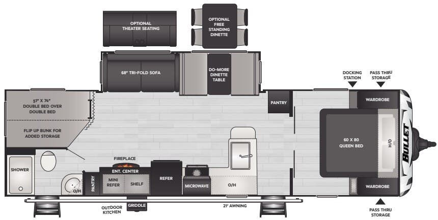 View 2024 Keystone Bullet Premium 290BHSWE complete specs and manufacturer brochures