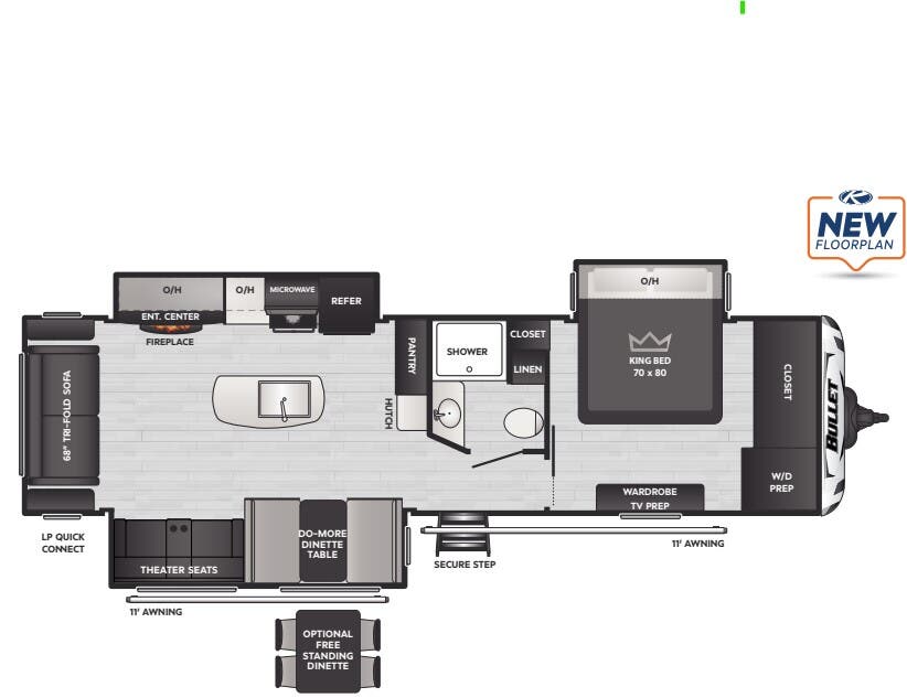 View 2024 Keystone Bullet Premium 310RES complete specs and manufacturer brochures