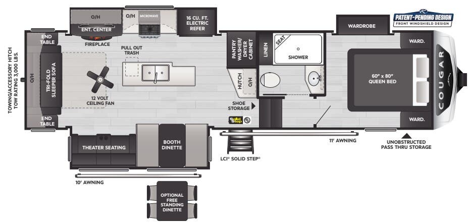View 2024 Keystone Cougar 290RLS complete specs and manufacturer brochures