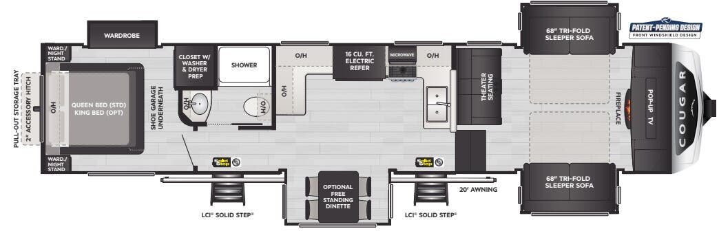 View 2024 Keystone Cougar 354FLS complete specs and manufacturer brochures