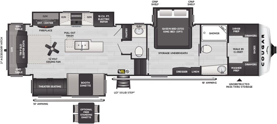View 2024 Keystone Cougar 355FBS complete specs and manufacturer brochures