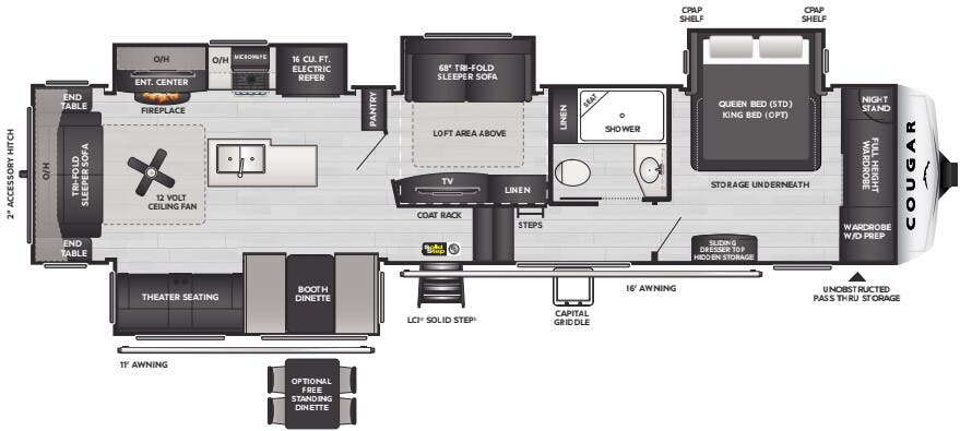 View 2024 Keystone Cougar 368MBI complete specs and manufacturer brochures