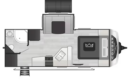 View 2024 Keystone Cougar Half-Ton 22RBS complete specs and manufacturer brochures