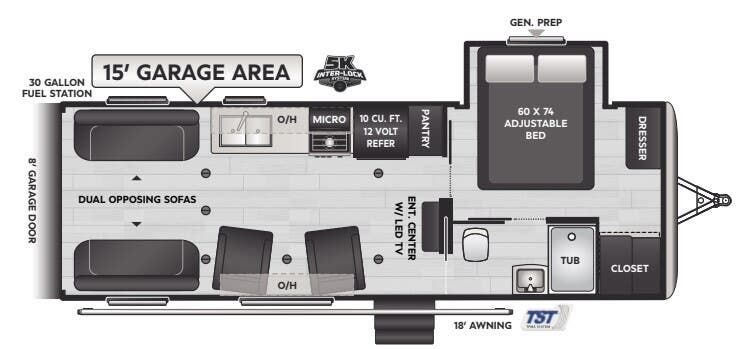 View 2024 Keystone Fuzion Impact 25V complete specs and manufacturer brochures