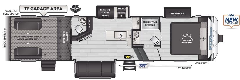 View 2024 Keystone Fuzion Impact 337 complete specs and manufacturer brochures
