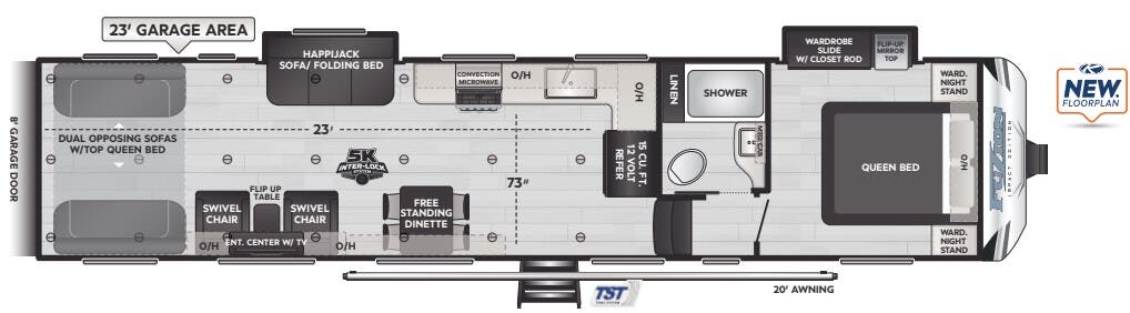 View 2024 Keystone Fuzion Impact 3423 complete specs and manufacturer brochures